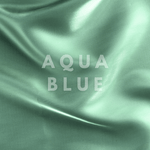 Close-up of Aqua Blue Mulberry Silk fabric – smooth, shiny, and luxurious texture
