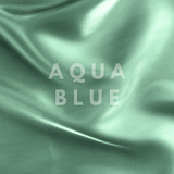 Close-up of Aqua Blue Mulberry Silk fabric – smooth, shiny, and luxurious texture
