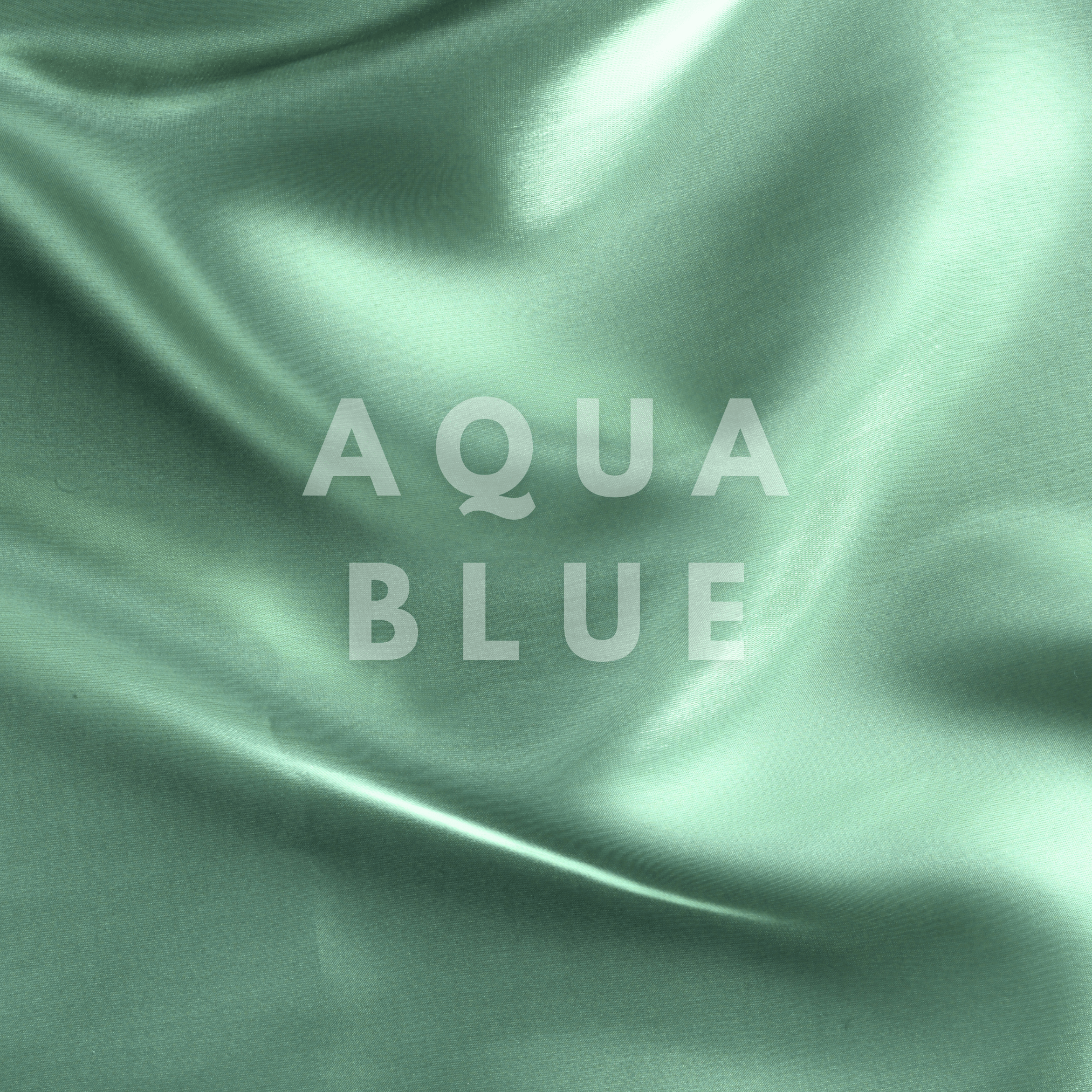 Close-up of Aqua Blue Mulberry Silk fabric – smooth, shiny, and luxurious texture
