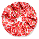 NOCHKA Strawberry Print of Silk Scrunchies – Ultra Thin, Skinny, Regular & Jumbo - NOCHKA

