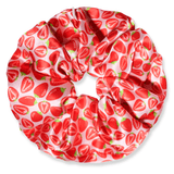 NOCHKA Strawberry Print of Silk Scrunchies – Ultra Thin, Skinny, Regular & Jumbo - NOCHKA
