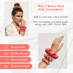 NOCHKA Strawberry Print of Silk Scrunchies – Ultra Thin, Skinny, Regular & Jumbo - NOCHKA
