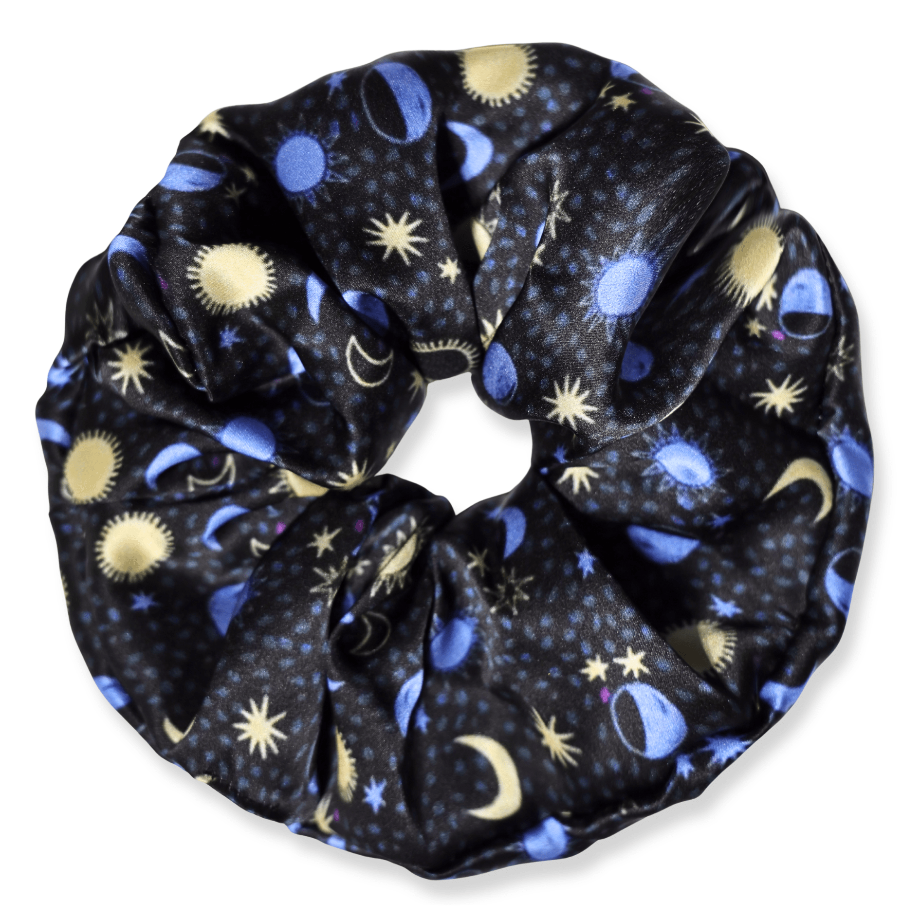 NOCHKA Sun & Moon Print of Silk Scrunchies – Ultra Thin, Skinny, Regular & Jumbo - NOCHKA