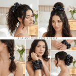 NOCHKA Sun & Moon Print of Silk Scrunchies – Ultra Thin, Skinny, Regular & Jumbo - NOCHKA
