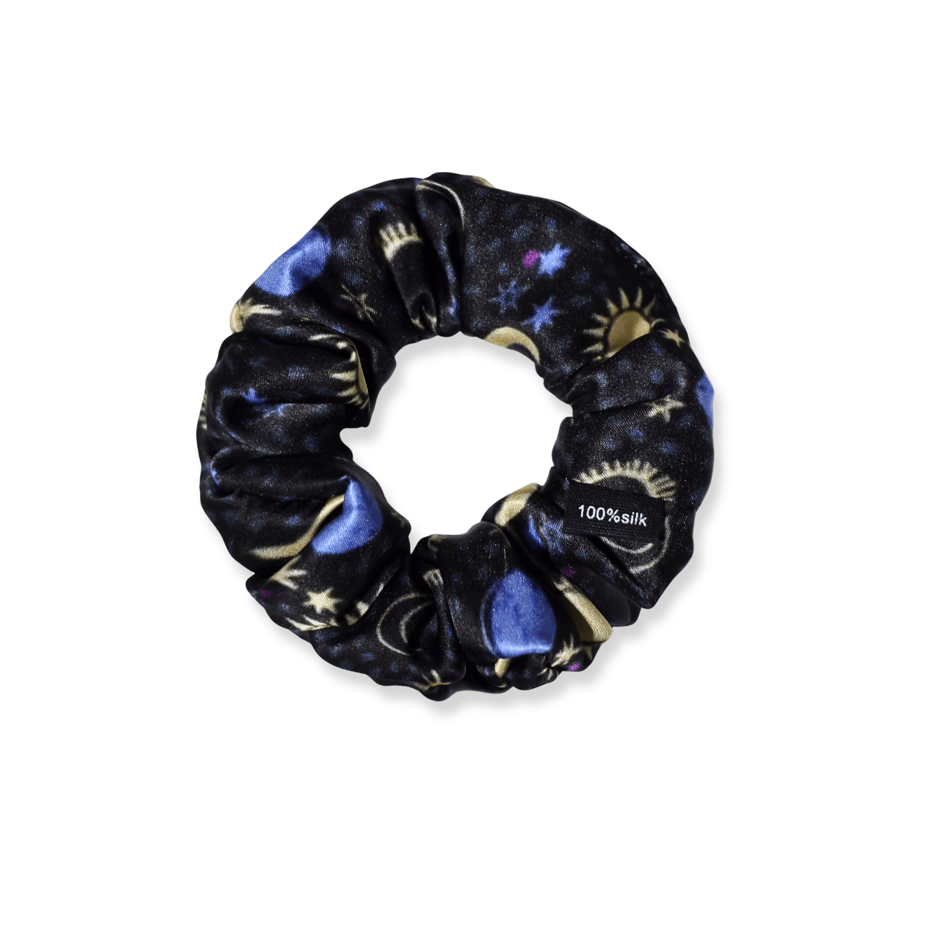 NOCHKA Sun & Moon Print of Silk Scrunchies – Ultra Thin, Skinny, Regular & Jumbo - NOCHKA