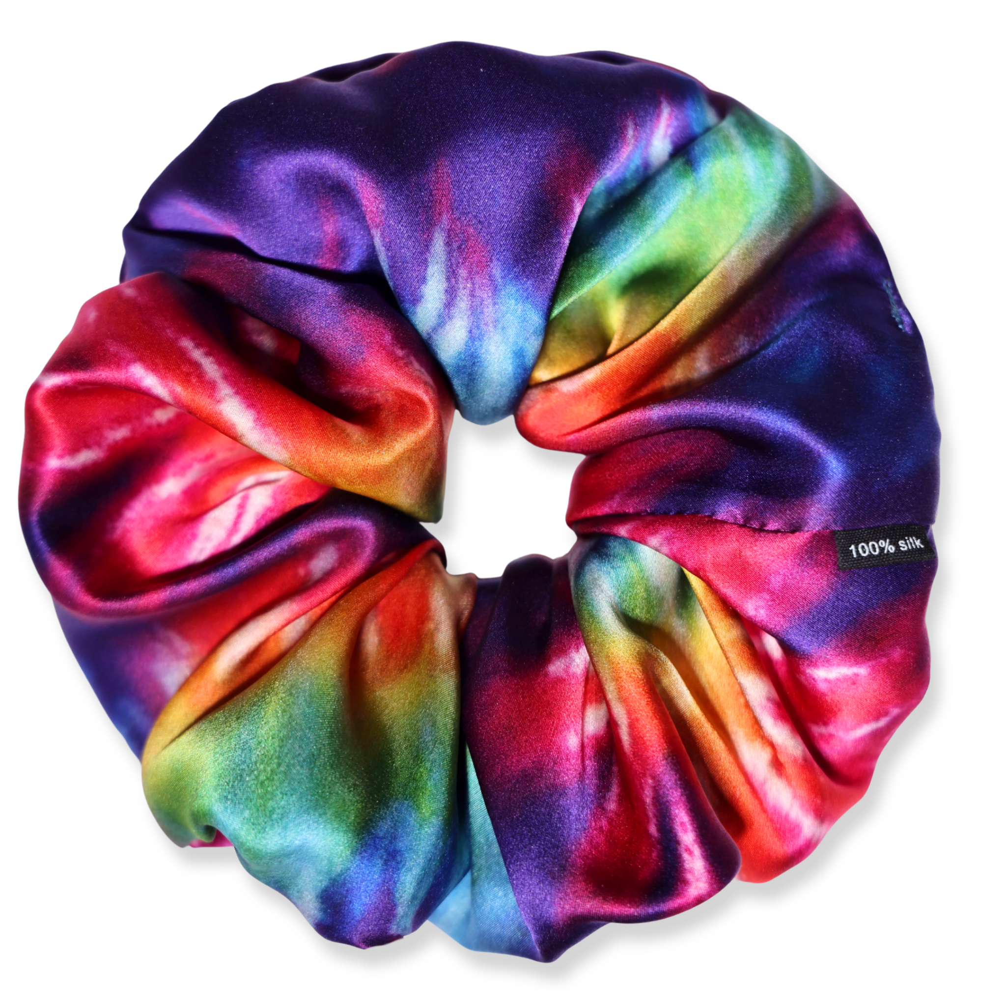 NOCHKA Tie Dye Print of Silk Scrunchies – Ultra Thin, Skinny, Regular & Jumbo - NOCHKA