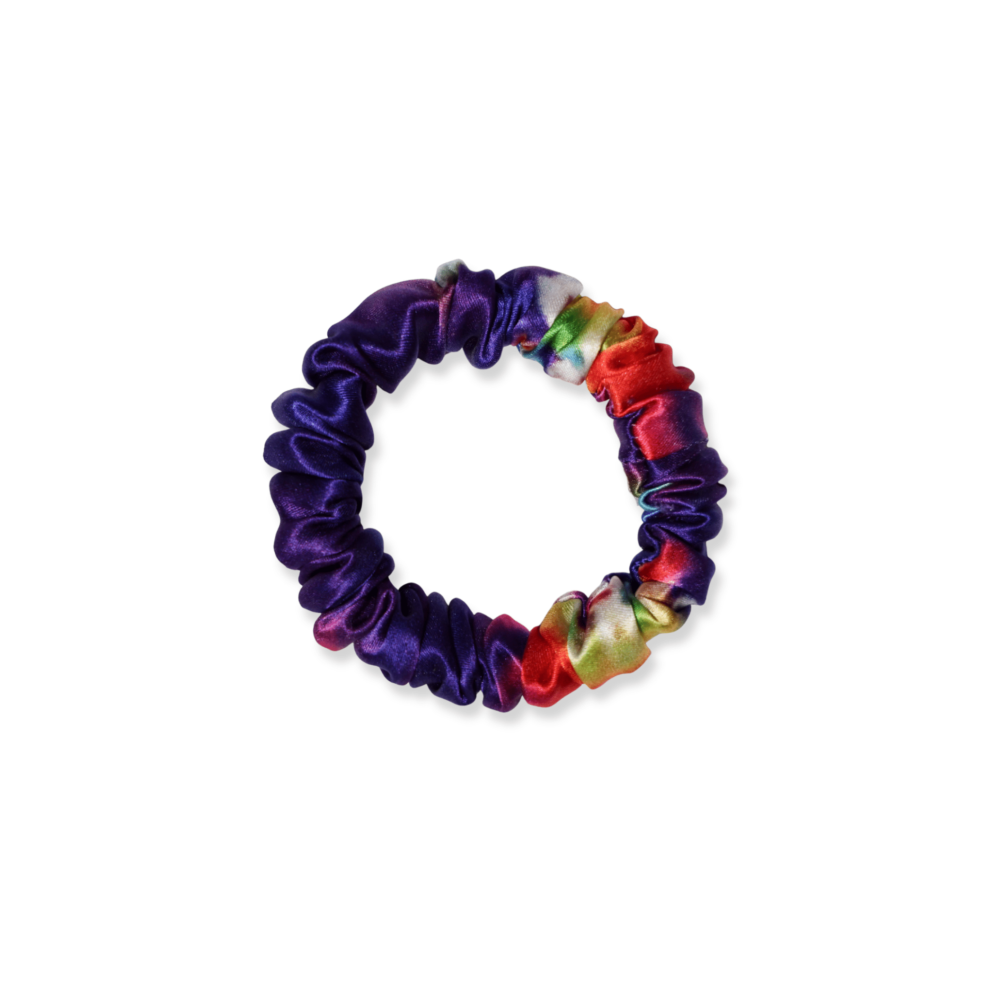 NOCHKA Tie Dye Print of Silk Scrunchies – Ultra Thin, Skinny, Regular & Jumbo - NOCHKA