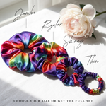 NOCHKA Tie Dye Print of Silk Scrunchies – Ultra Thin, Skinny, Regular & Jumbo - NOCHKA
