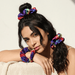 NOCHKA Tie Dye Print of Silk Scrunchies – Ultra Thin, Skinny, Regular & Jumbo - NOCHKA
