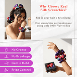 NOCHKA Tie Dye Print of Silk Scrunchies – Ultra Thin, Skinny, Regular & Jumbo - NOCHKA
