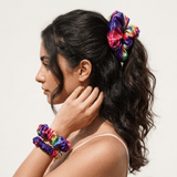 NOCHKA Tie Dye Print of Silk Scrunchies – Ultra Thin, Skinny, Regular & Jumbo - NOCHKA
