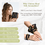 NOCHKA Wild Rose Print of Silk Scrunchies – Ultra Thin, Skinny, Regular & Jumbo - NOCHKA
