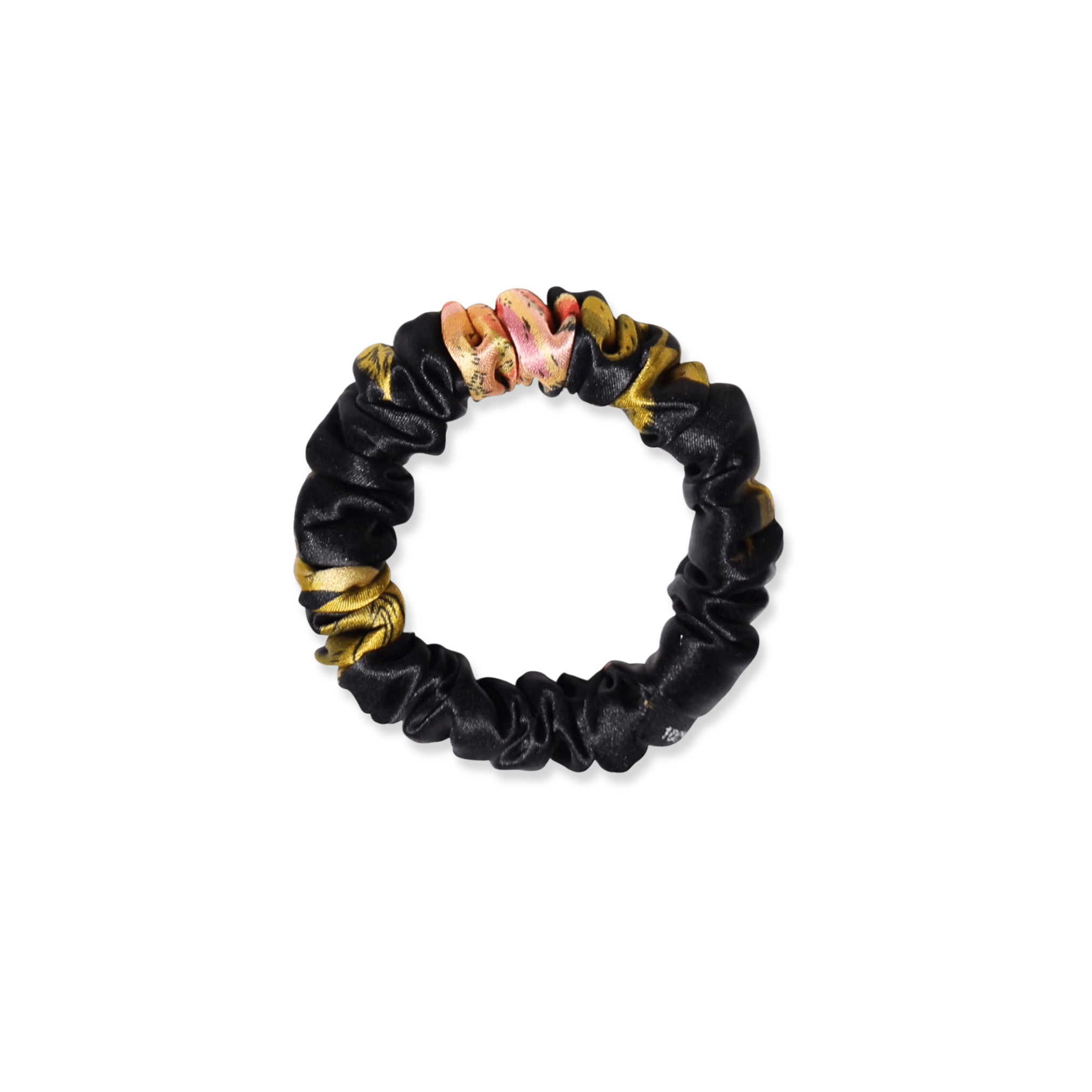 NOCHKA Wild Rose Print of Silk Scrunchies – Ultra Thin, Skinny, Regular & Jumbo - NOCHKA