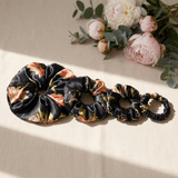 NOCHKA Wild Rose Print of Silk Scrunchies – Ultra Thin, Skinny, Regular & Jumbo - NOCHKA
