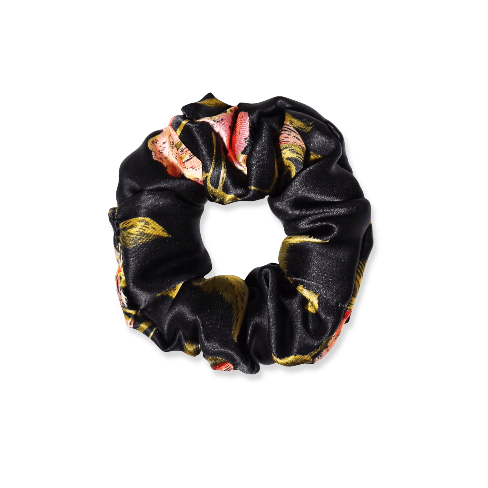 NOCHKA Wild Rose Print of Silk Scrunchies – Ultra Thin, Skinny, Regular & Jumbo - NOCHKA
