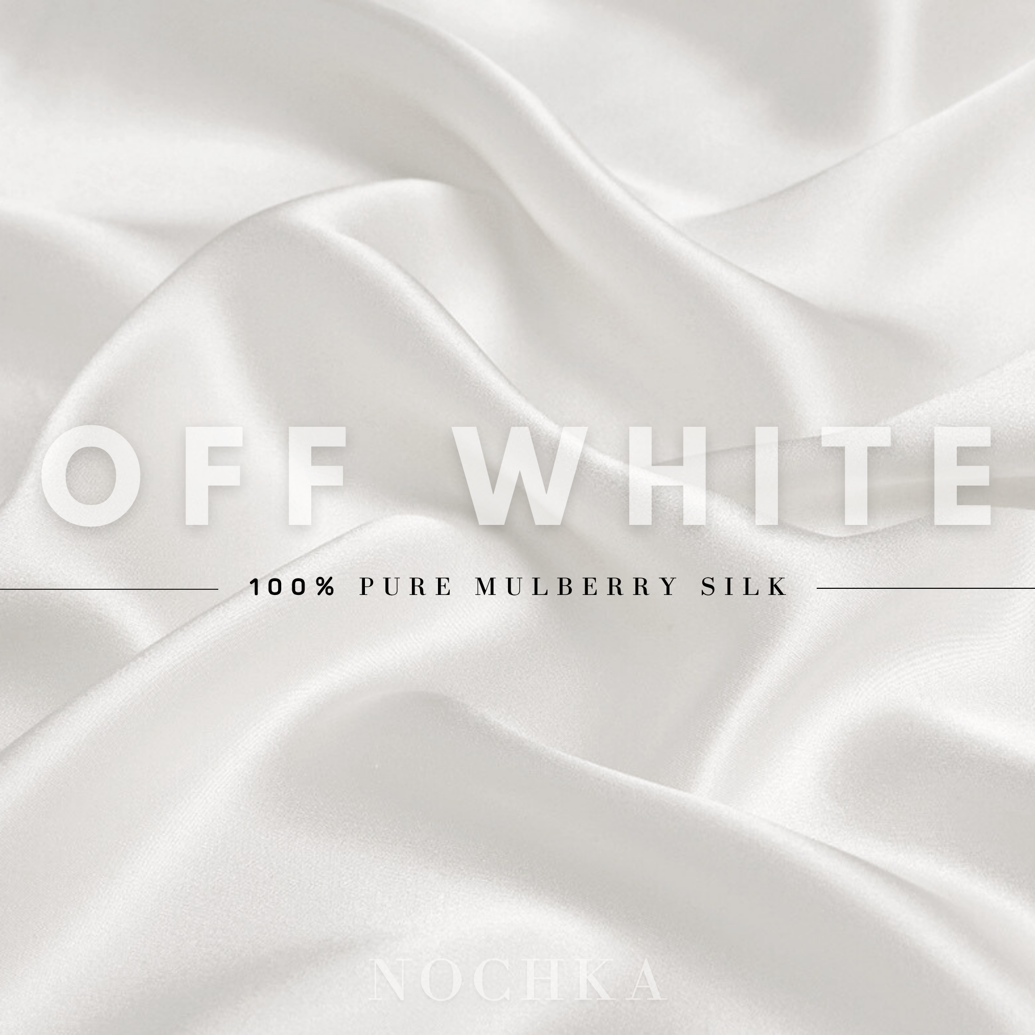 Off White 100% Pure Mulberry Silk Pillowcase - Envelope - NOCHKA
