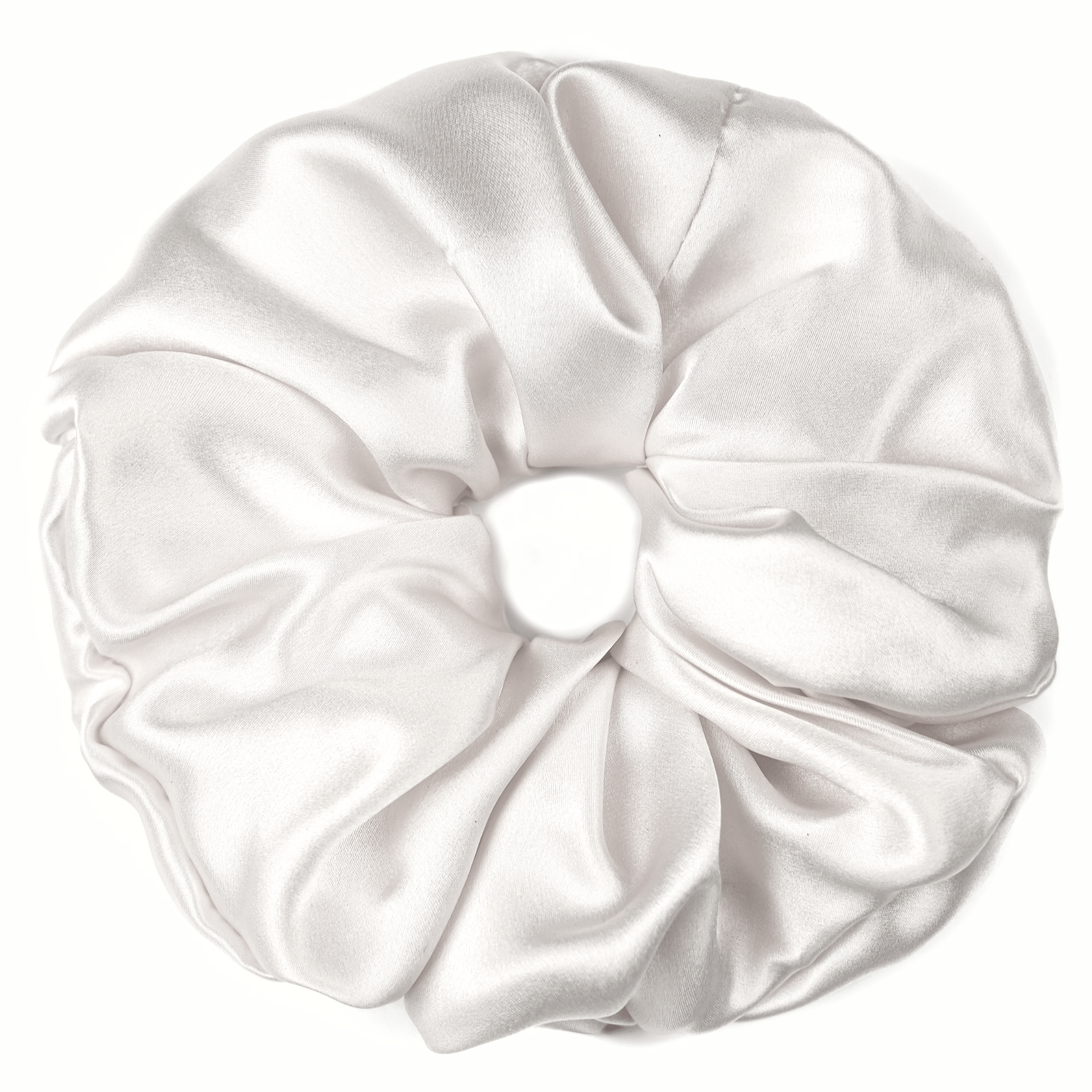 Off White Jumbo Scrunchie – 100% Pure Mulberry Silk, Perfect for All Hair Types - NOCHKA
