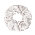 Off White Skinny Scrunchie – 100% Pure Mulberry Silk, Perfect for All Hair Types - NOCHKA

