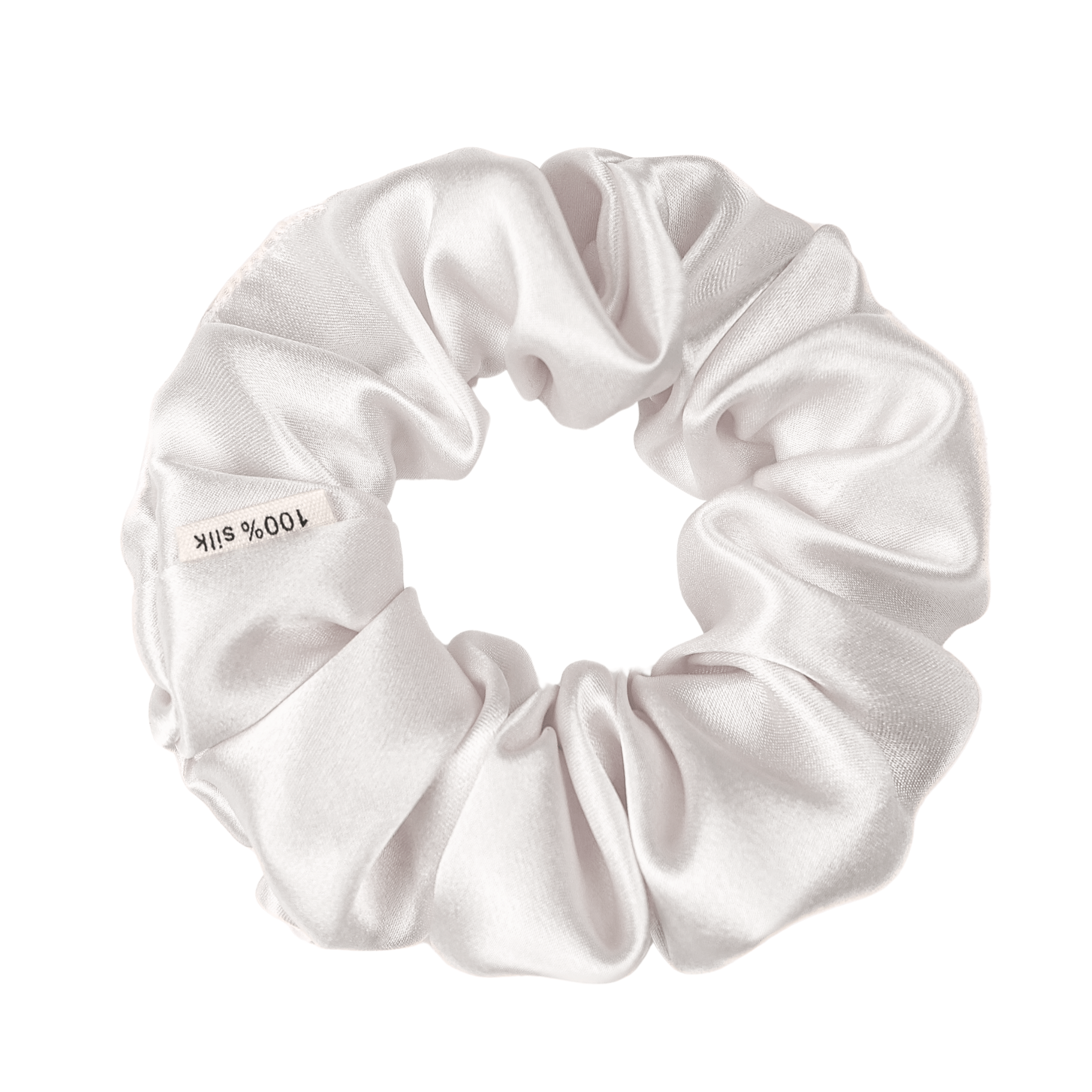 Off White Skinny Scrunchie – 100% Pure Mulberry Silk, Perfect for All Hair Types - NOCHKA
