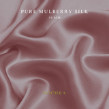 Old Rose 100% Pure Mulberry Silk Fabric 19mm 44" Width Cut - to - Size Silk Fabric - NOCHKA
