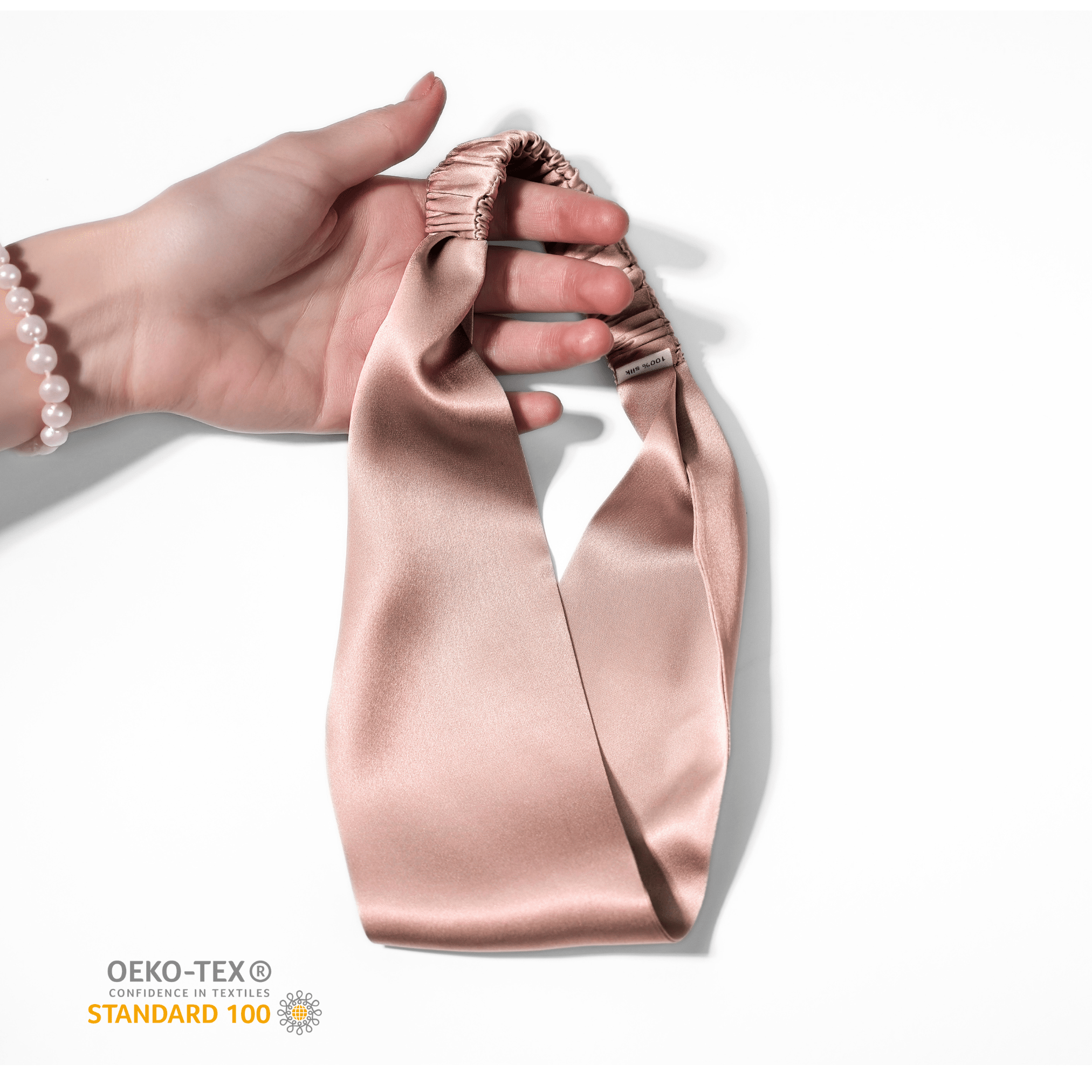 Old Rose Pure Silk Headband - NOCHKA
