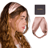 Old Rose Pure Silk Headband - NOCHKA
