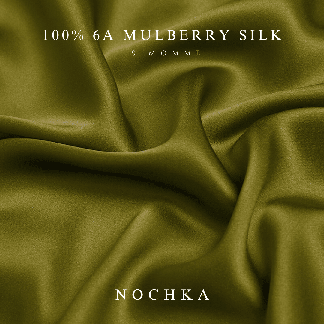 Olive & Black Pure Mulberry Silk Bonnet – Reversible & Durable - NOCHKA
