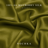 Olive & Black Pure Mulberry Silk Bonnet – Reversible & Durable - NOCHKA

