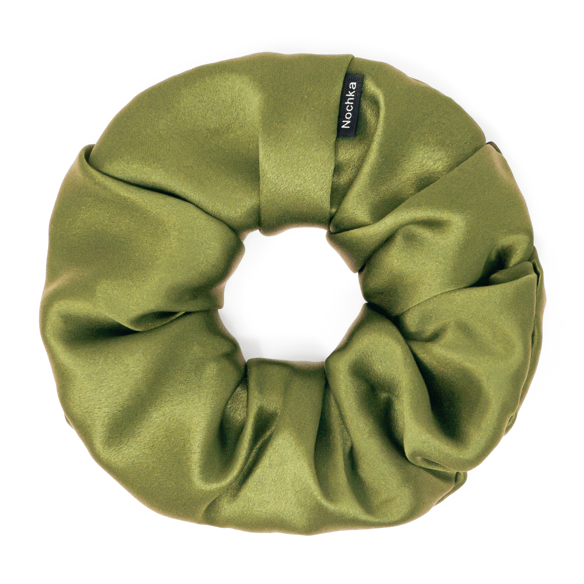 Olive Regular Scrunchie – 100% Pure Mulberry Silk, Perfect for All Hair Types - NOCHKA
