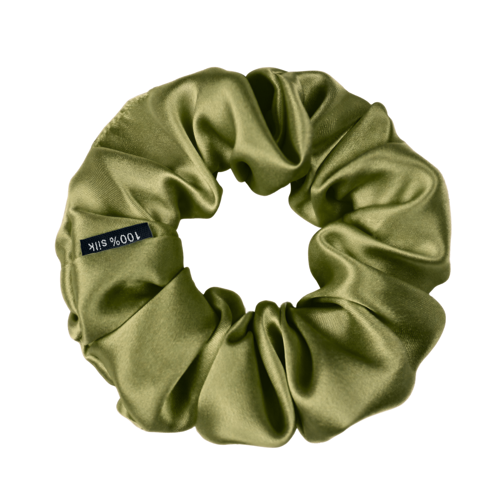 Olive Skinny Scrunchie – 100% Pure Mulberry Silk, Perfect for All Hair Types - NOCHKA
