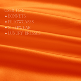 Orange 100% Pure Mulberry Silk Fabric 19mm Cut - to - Size Silk Fabric - NOCHKA
