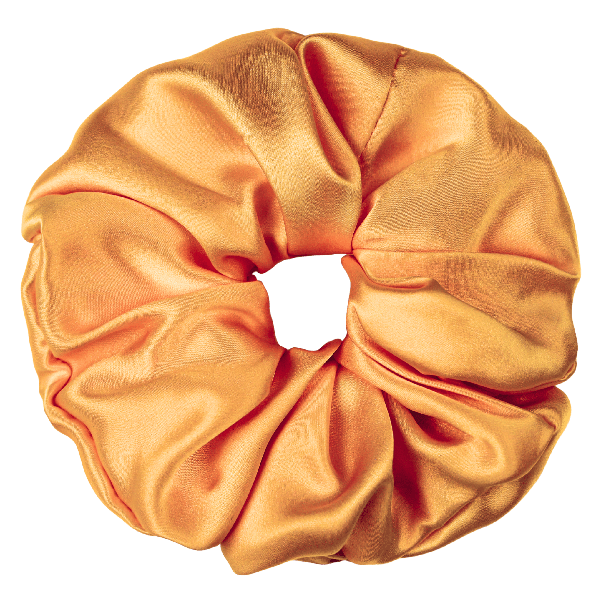 Orange Jumbo Scrunchie – 100% Pure Mulberry Silk, Perfect for All Hair Types - NOCHKA
