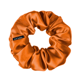 Orange Skinny Scrunchie – 100% Pure Mulberry Silk, Perfect for All Hair Types - NOCHKA
