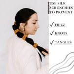 Orange Ultra - Skinny Silk Scrunchies (Set of 5) - NOCHKA
