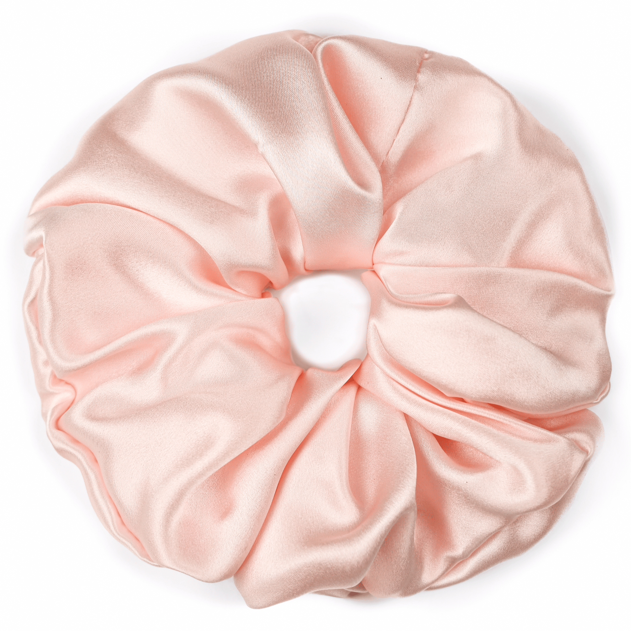 Pale Blush Jumbo Scrunchie – 100% Pure Mulberry Silk, Perfect for All Hair Types - NOCHKA
