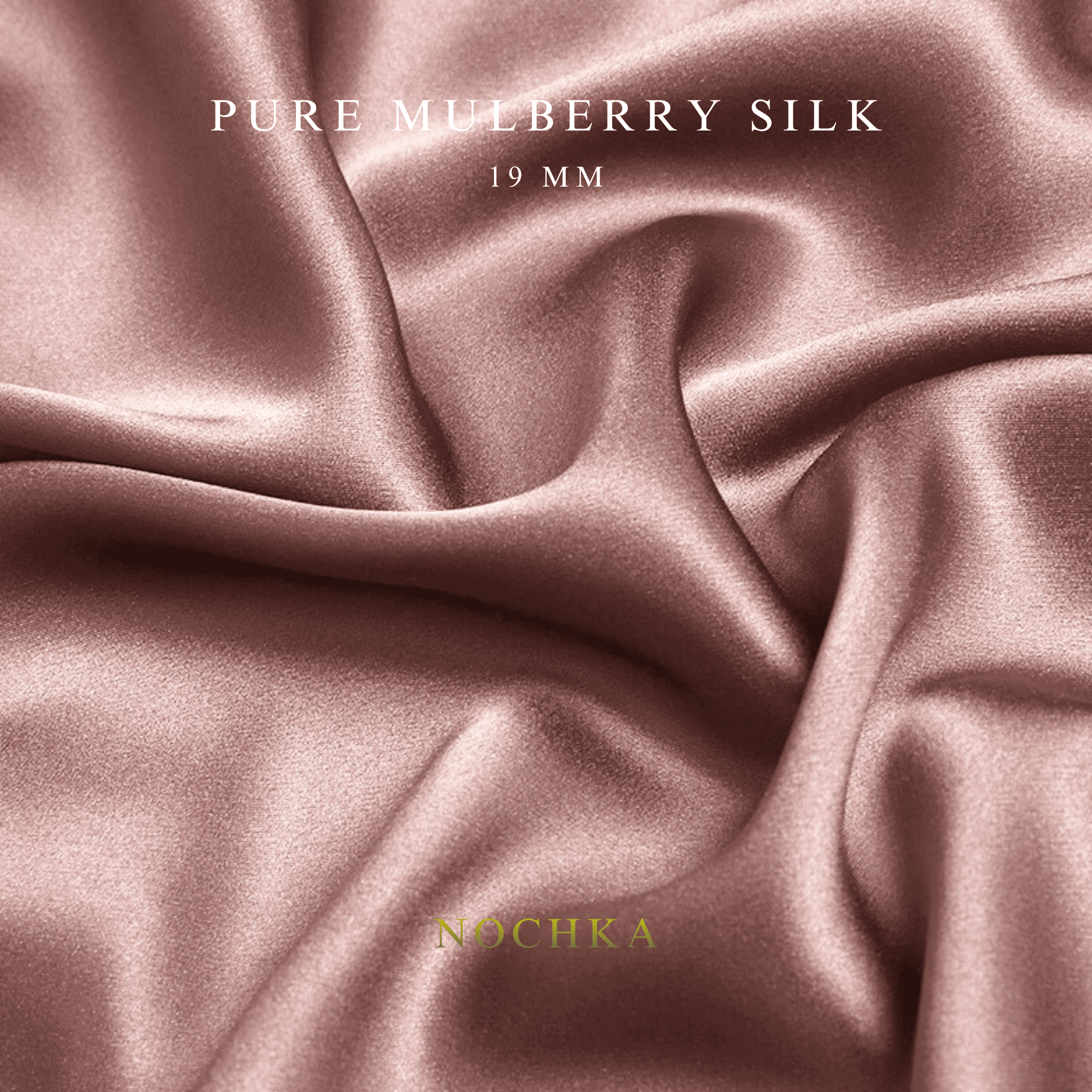 Pale Mauve 100% Pure Mulberry Silk Fabric 19mm Cut - to - Size Silk Fabric - NOCHKA
