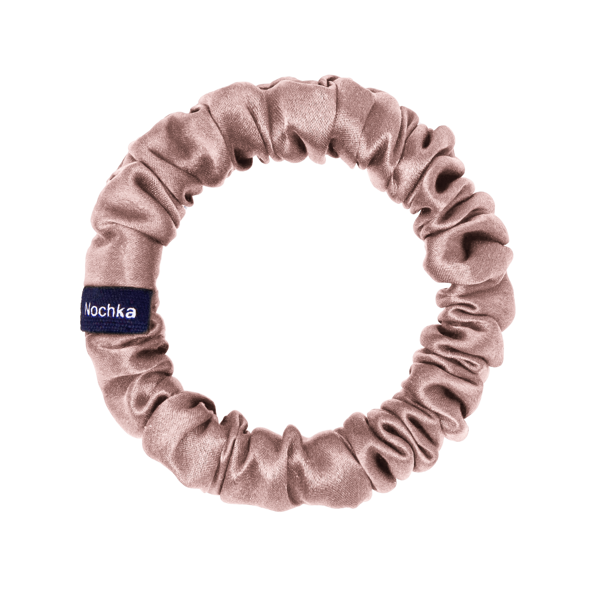 Pale Mauve Ultra Skinny Scrunchie – 100% Pure Mulberry Silk, Perfect for All Hair Types - NOCHKA
