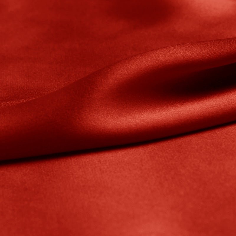 Paprika Color 100% Pure Mulberry Silk Fabric 19mm 44" Width Pre - Cut Silk Fabric - NOCHKA
