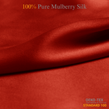 Paprika Color 100% Pure Mulberry Silk Fabric 19mm Cut - to - Size Silk Fabric - NOCHKA
