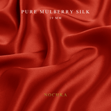 Paprika Color 100% Pure Mulberry Silk Fabric 19mm Cut - to - Size Silk Fabric - NOCHKA
