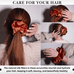 Paprika Jumbo Scrunchie – 100% Pure Mulberry Silk, Perfect for All Hair Types - NOCHKA
