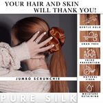 Paprika Jumbo Scrunchie – 100% Pure Mulberry Silk, Perfect for All Hair Types - NOCHKA
