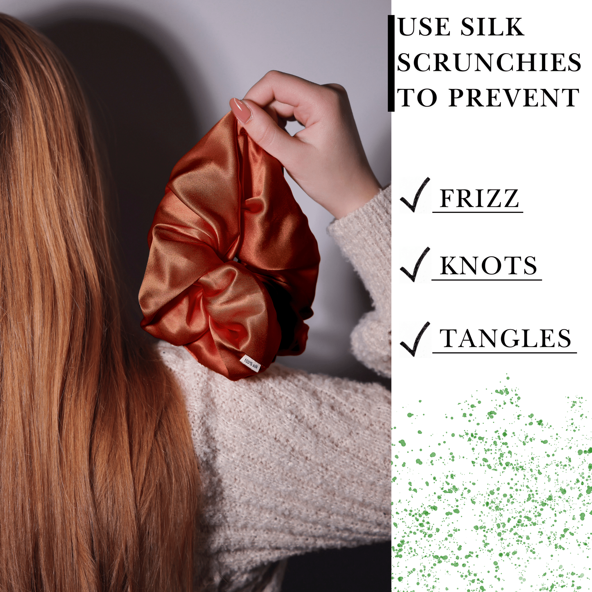 Paprika Jumbo Scrunchie – 100% Pure Mulberry Silk, Perfect for All Hair Types - NOCHKA

