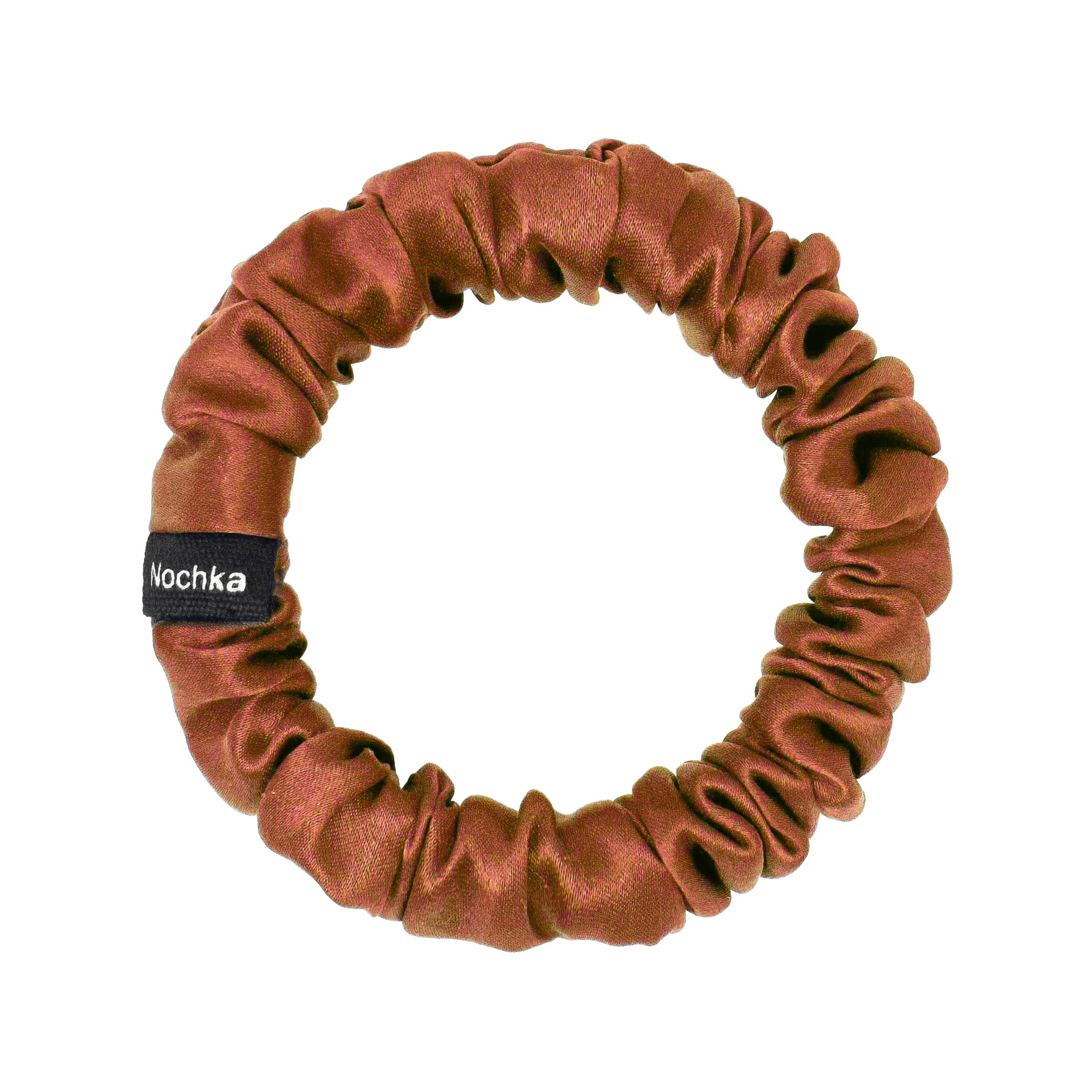 Paprika Ultra Skinny Scrunchie – 100% Pure Mulberry Silk, Perfect for All Hair Types - NOCHKA

