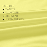Pastel Yellow 100% Pure Mulberry Silk Fabric 19mm Cut - to - Size Silk Fabric - NOCHKA
