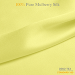 Pastel Yellow 100% Pure Mulberry Silk Fabric 19mm Cut - to - Size Silk Fabric - NOCHKA
