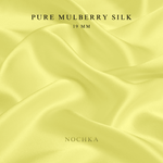 Pastel Yellow 100% Pure Mulberry Silk Fabric 19mm Cut - to - Size Silk Fabric - NOCHKA
