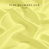 Pastel Yellow 100% Pure Mulberry Silk Fabric 19mm Cut - to - Size Silk Fabric - NOCHKA
