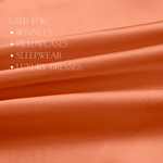 Peach 100% Pure Mulberry Silk Fabric 19mm Cut - to - Size Silk Fabric - NOCHKA
