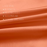 Peach 100% Pure Mulberry Silk Fabric 19mm Cut - to - Size Silk Fabric - NOCHKA
